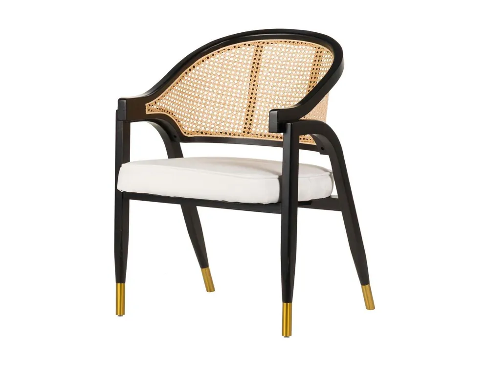 Butaca Rattan Madera Blanco Taizu 62x62x87 Cm