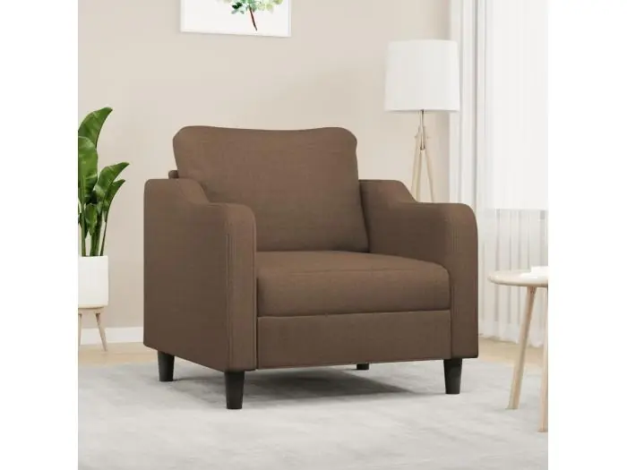 Sillón de tela marrón 60 cm PWFG58899
