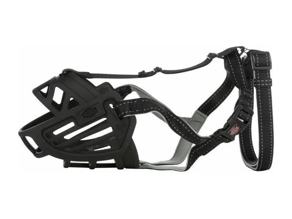 TRIXIE Muzzle Bozal Flex - Goma - Talla L - Negro