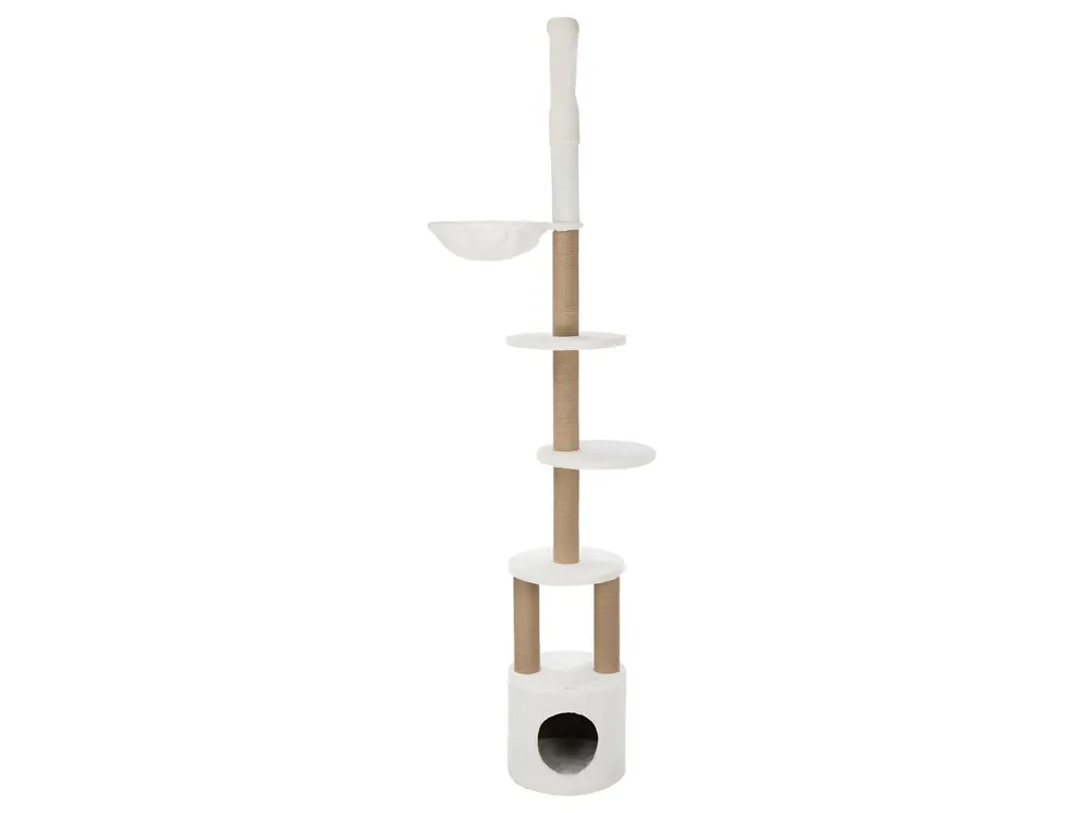 TRIXIE Poste rascador para gatos Aurelio blanco marrón 220-250 cm